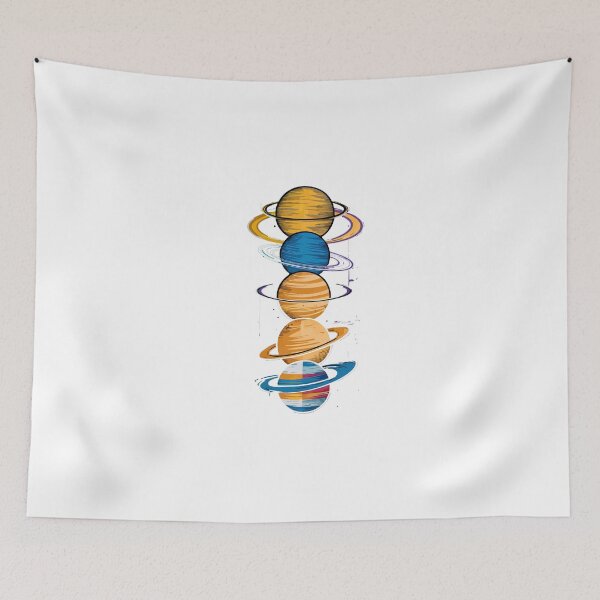 Item preview, Vibrant Solar System Planets Alignment designed and sold by NiftyWrx.