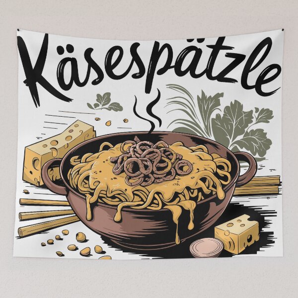 Item preview, Käsespätzle Retro Vintage Style - Traditional German Dish Art designed and sold by waterloop.