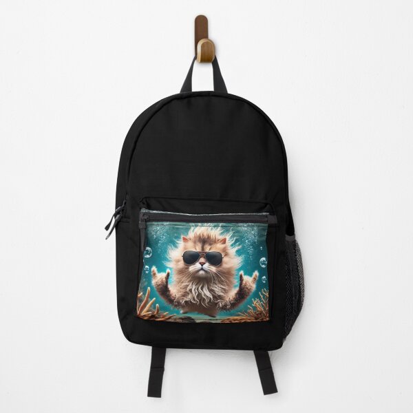 Item preview, Frizzy Cat Rocking Underwater designed and sold by All4ROCK.