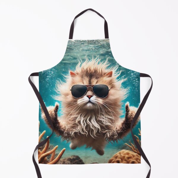 Item preview, Frizzy Cat Rocking Underwater designed and sold by All4ROCK.