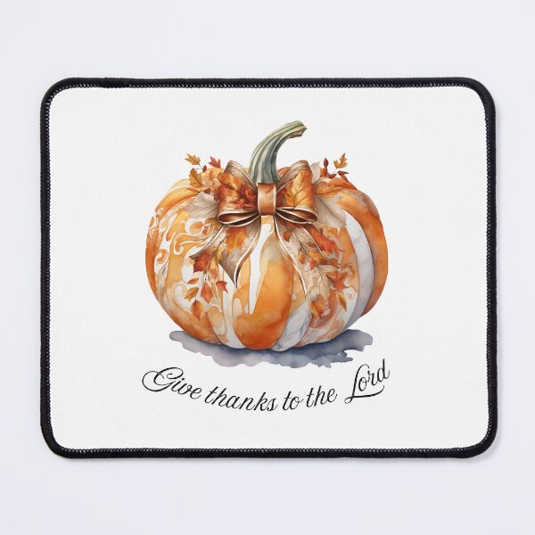 Item preview, Give Thanks to The Lord Watercolor Fall Pumpkin designed and sold by ThePinkProject.