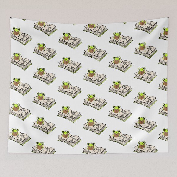 Item preview, Frog Reading "Easily Distracted by Books" - Green designed and sold by MrsCreative1.