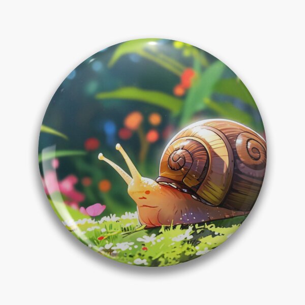 Item preview, Snail explores garden. designed and sold by PatDoArt.