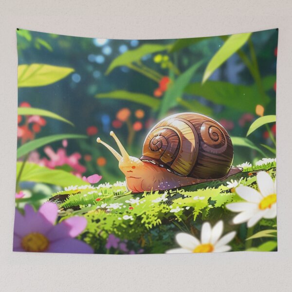 Item preview, Snail explores garden. designed and sold by PatDoArt.