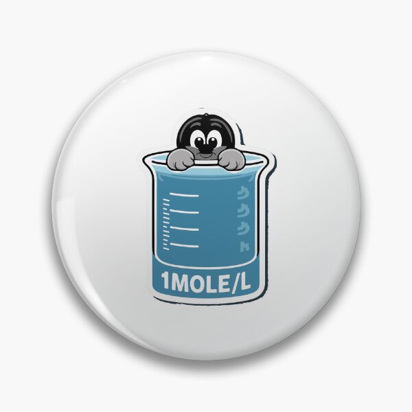 Item preview, 1MOLE/L Science Mole Cartoon Beaker Design designed and sold by NiftyWrx.