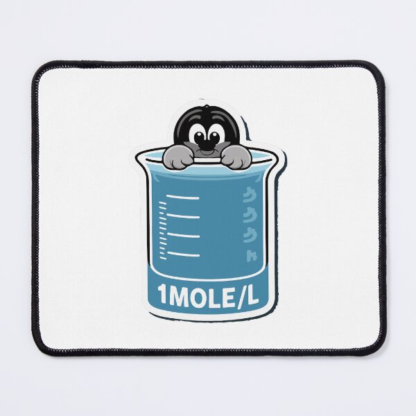 Item preview, 1MOLE/L Science Mole Cartoon Beaker Design designed and sold by NiftyWrx.