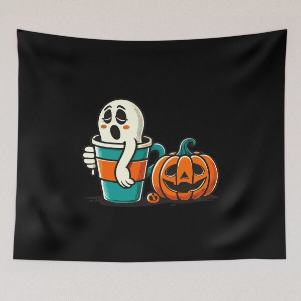 Item preview, Müdes Kaffee Gespenst Lustiges Halloween Design designed and sold by LuminOrb.