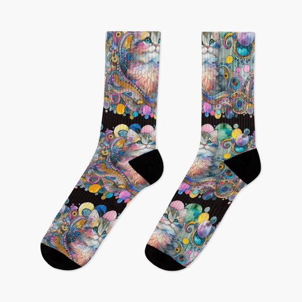 Item preview, Psychedelic Cat designed and sold by purplesensation.