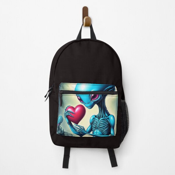 Item preview, Red Eyed Alien looking at red heart designed and sold by Juana-.