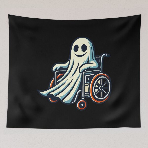 Item preview, Cute Wheelchair Ghost Wheelchair User designed and sold by LuminOrb.