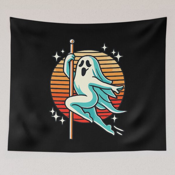 Item preview, Pole Dance Ghost Funny Halloween Design designed and sold by LuminOrb.