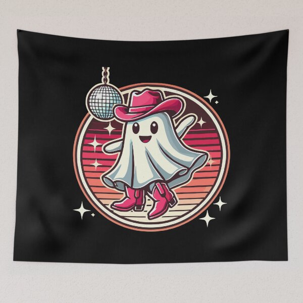 Item preview, Cowboy Girl Ghost Funny Dancing Ghost designed and sold by LuminOrb.