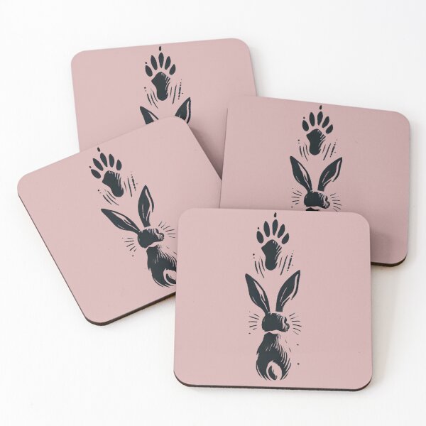 Item preview, Black and White Hare Tracks designed and sold by Blink Art Studio.