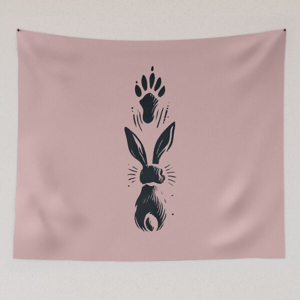 Item preview, Black and White Hare Tracks designed and sold by Blink Art Studio.