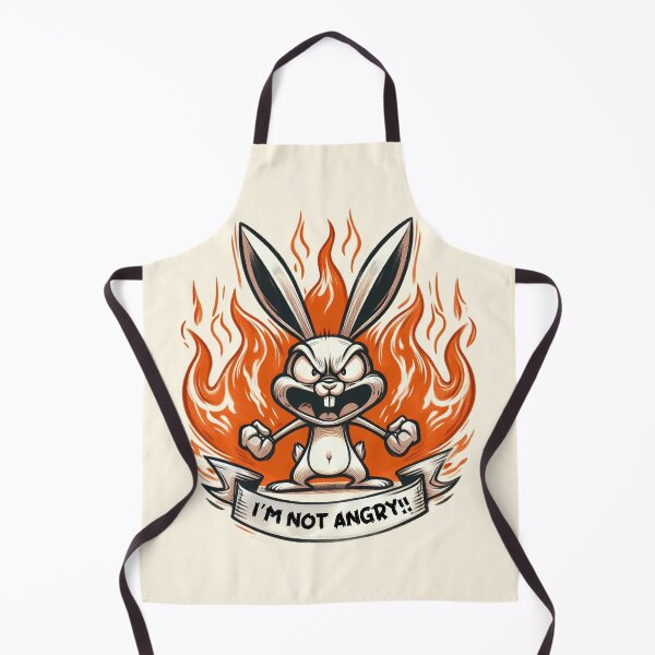 Item preview, I'm Not Angry Bunny - Fiery Cartoon Rabbit designed and sold by Dream-Fab.