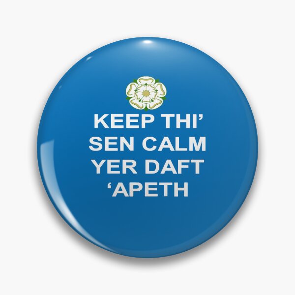 Item preview, Keep Thi Sen Calm Yer Daft Apeth White Text designed and sold by taiche.