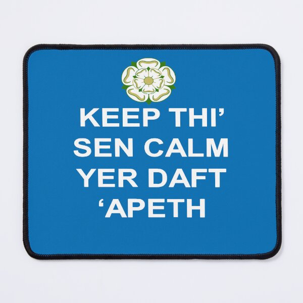 Item preview, Keep Thi Sen Calm Yer Daft Apeth White Text designed and sold by taiche.