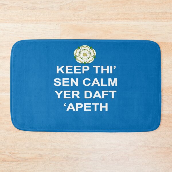 Item preview, Keep Thi Sen Calm Yer Daft Apeth White Text designed and sold by taiche.