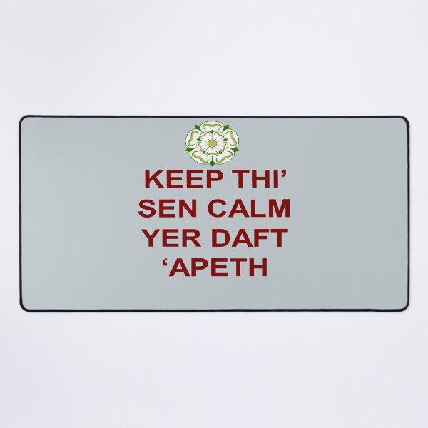 Item preview, Keep Thi Sen Calm Yer Daft Apeth Red Text designed and sold by taiche.