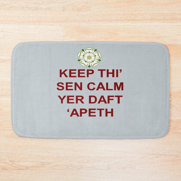 Item preview, Keep Thi Sen Calm Yer Daft Apeth Red Text designed and sold by taiche.