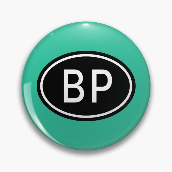 Item preview, BP Initials Monogram Oval White Letters designed and sold by Jeallan Designs.