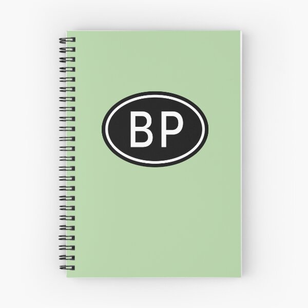Item preview, BP Initials Monogram Oval White Letters designed and sold by Jeallan Designs.