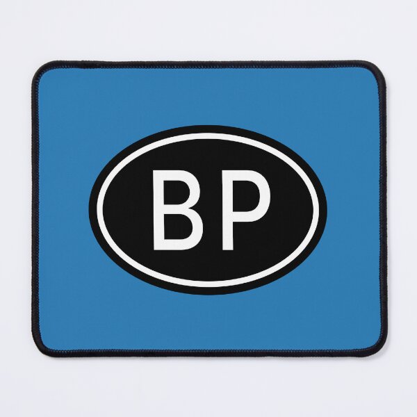 Item preview, BP Initials Monogram Oval White Letters designed and sold by Jeallan Designs.