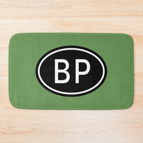 Item preview, BP Initials Monogram Oval White Letters designed and sold by Jeallan Designs.