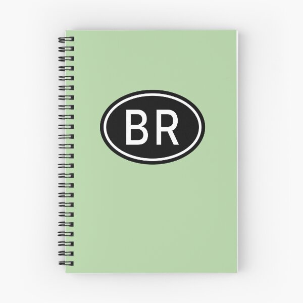 Artikelvorschau, BR Initialen Monogramm ovale weiße Buchstaben entworfen und verkauft von Jeallan Designs.