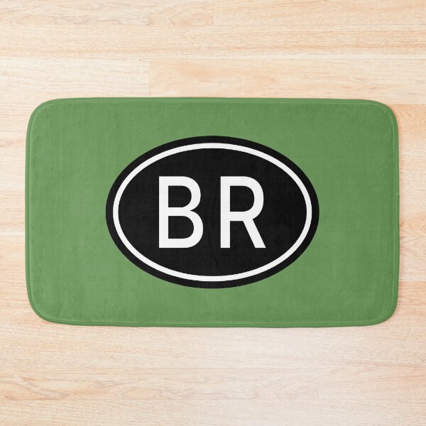 Item preview, BR Initials Monogram Oval White Letters designed and sold by Jeallan Designs.