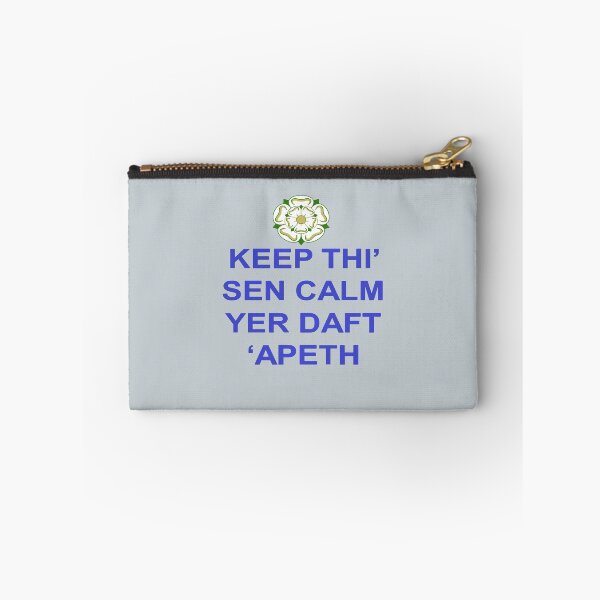Item preview, Keep Thi Sen Calm Yer Daft Apeth Blue Text designed and sold by taiche.
