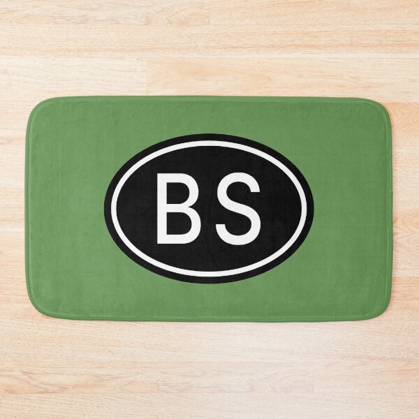 Item preview, BS Initials Monogram Oval White Letters designed and sold by Jeallan Designs.