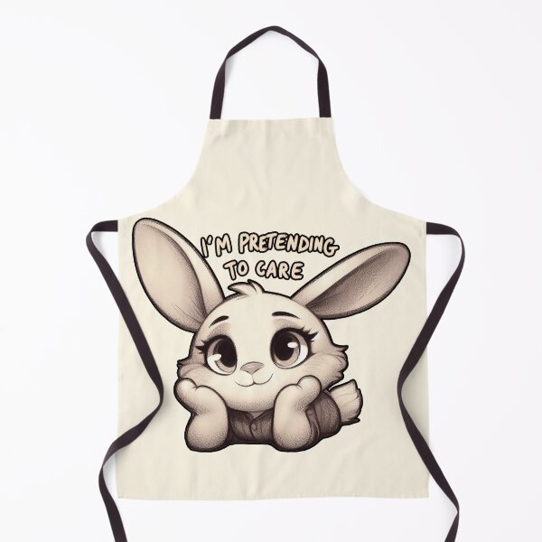 Item preview, I'm Pretending to Care Bunny - Cute Sarcastic Design designed and sold by Dream-Fab.