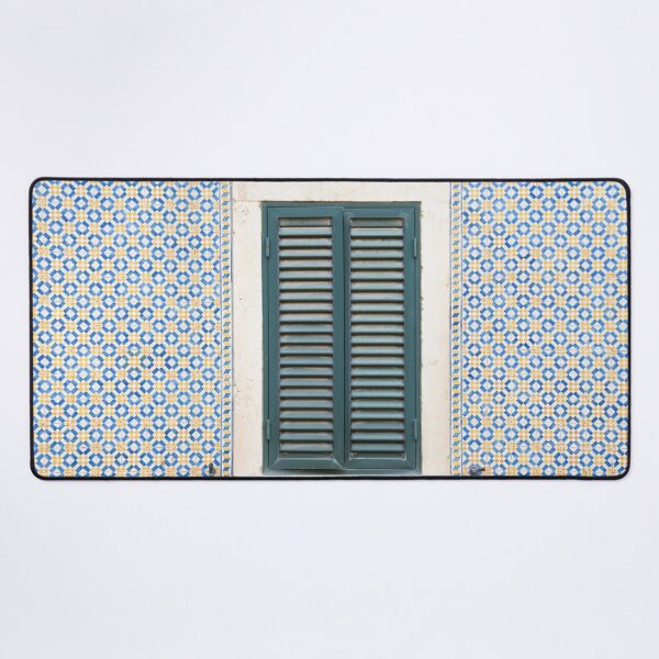 Item preview, Green Window, Yellow & Blue Tiles designed and sold by The Discreet Peacock.