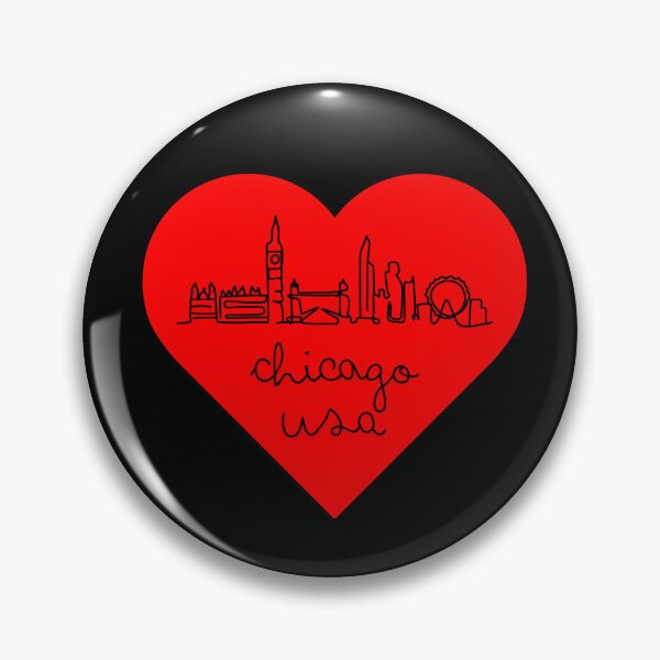Item preview, Chicago Red Heart designed and sold by PurrfectionMeow.