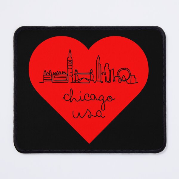 Item preview, Chicago Red Heart designed and sold by PurrfectionMeow.