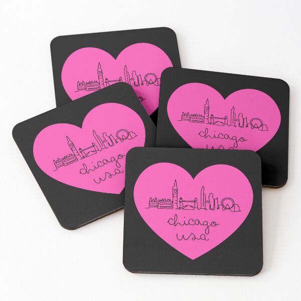 Item preview, Chicago Pink Heart designed and sold by PurrfectionMeow.