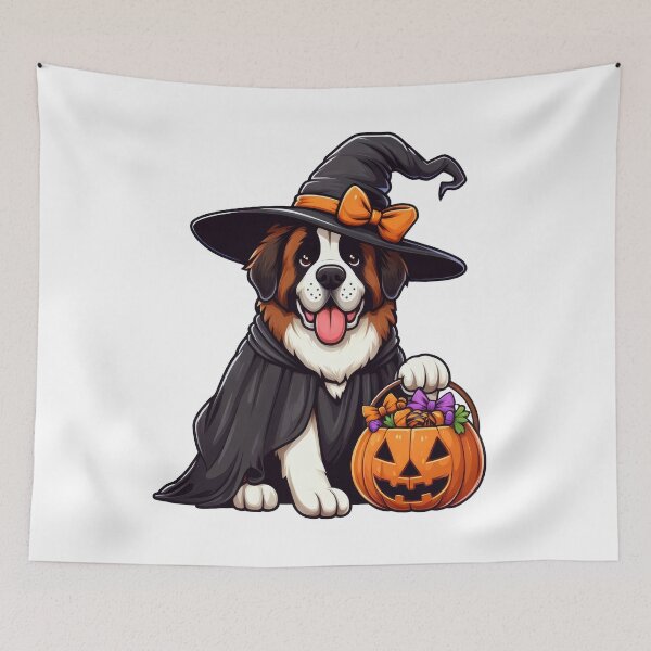 Artikelvorschau, Bernhardiner-Hund Halloween entworfen und verkauft von doodIllustrate.
