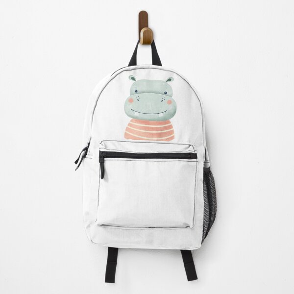 Item preview, Smiling hippo in a striped shirt, pastel illustration." designed and sold by AlinaMalina24.