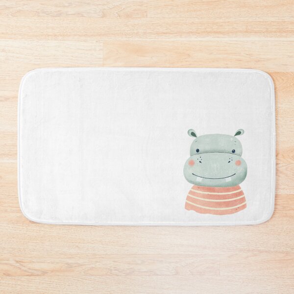 Item preview, Smiling hippo in a striped shirt, pastel illustration." designed and sold by AlinaMalina24.