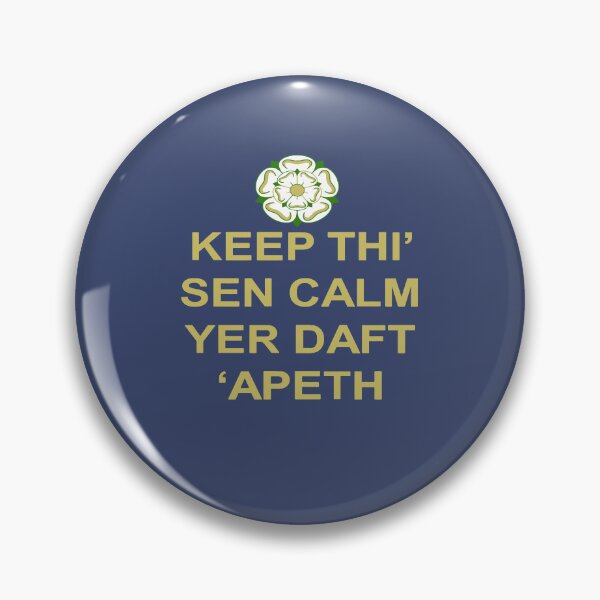 Item preview, Keep Thi Sen Calm Yer Daft Apeth Yellow Text designed and sold by taiche.