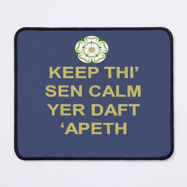 Item preview, Keep Thi Sen Calm Yer Daft Apeth Yellow Text designed and sold by taiche.