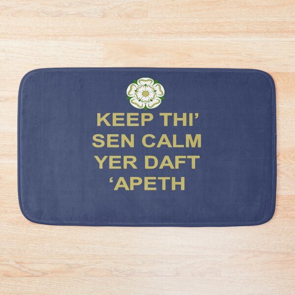 Item preview, Keep Thi Sen Calm Yer Daft Apeth Yellow Text designed and sold by taiche.