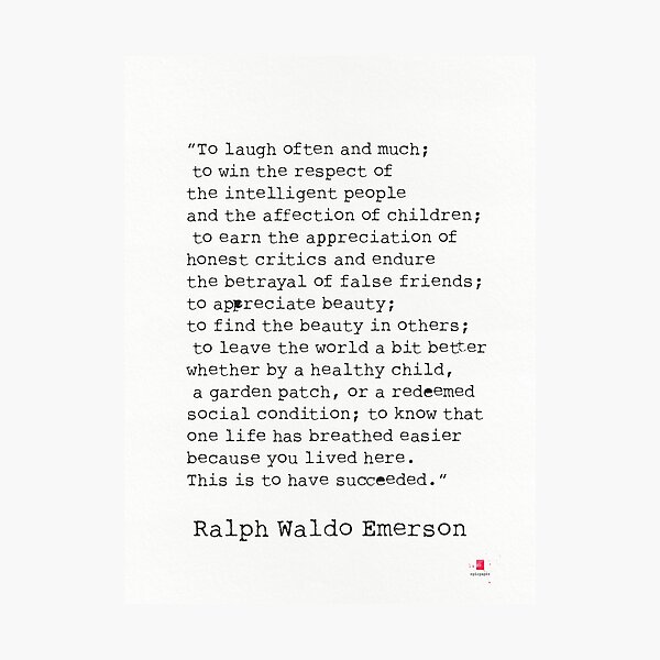 Item preview, “To laugh often and much;" Ralph Waldo Emerson quote designed and sold by epicpaper quotes.