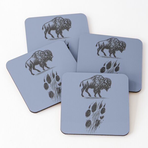 Item preview, Black and White Bison Tracks designed and sold by Blink Art Studio.