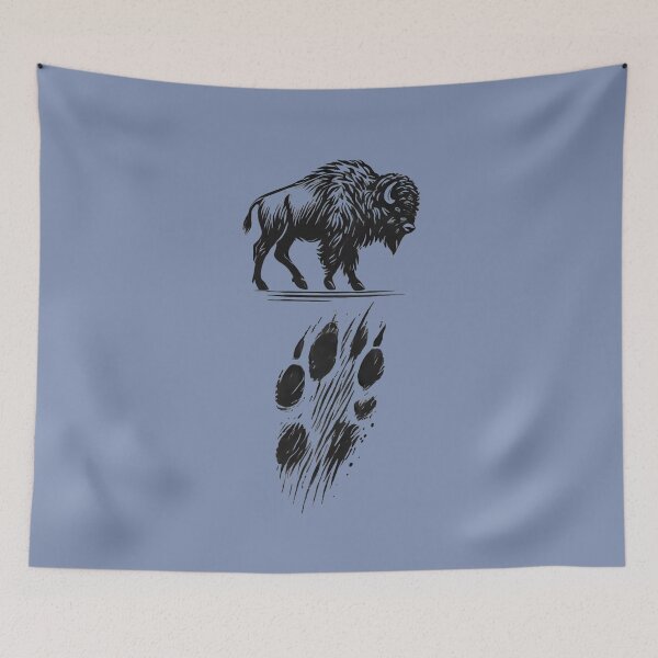 Item preview, Black and White Bison Tracks designed and sold by Blink Art Studio.