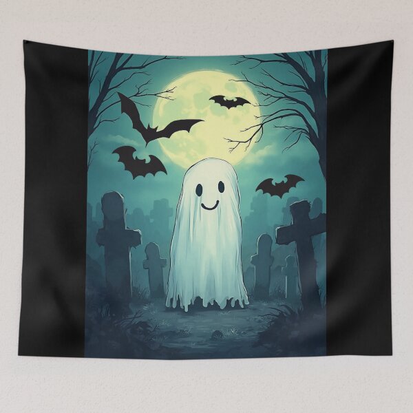 Item preview, super cute halloween ghost designed and sold by Kamoufleur.