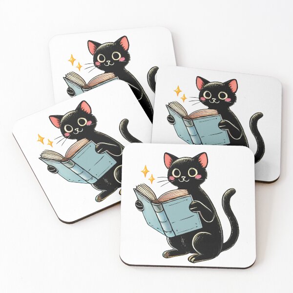 Item preview, Cute Black Cat Reading Books designed and sold by ZAIKY DREAMS.