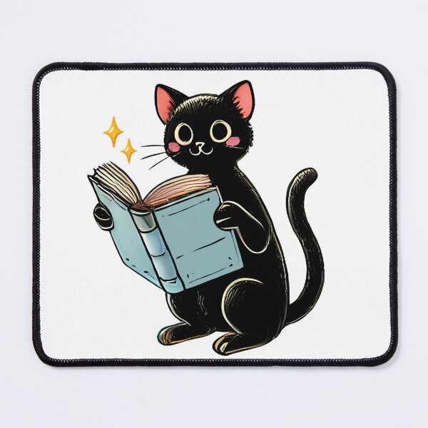 Item preview, Cute Black Cat Reading Books designed and sold by ZAIKY DREAMS.