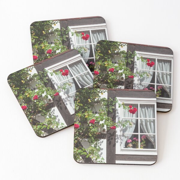 Item preview, Window with flowers on an old half-timbered house designed and sold by Torsten  Krüger.